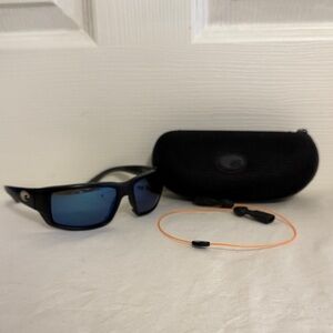 Costa Del Mar Fantail T11 Black Sunglasses with Blue Lenses